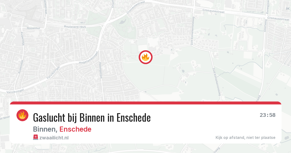 Gaslucht bij Binnen in Enschede — 21 apr 2026