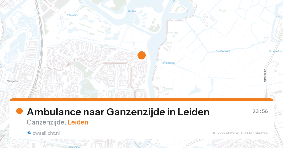 Ambulance naar Ganzenzijde in Leiden — 27 aug 2026