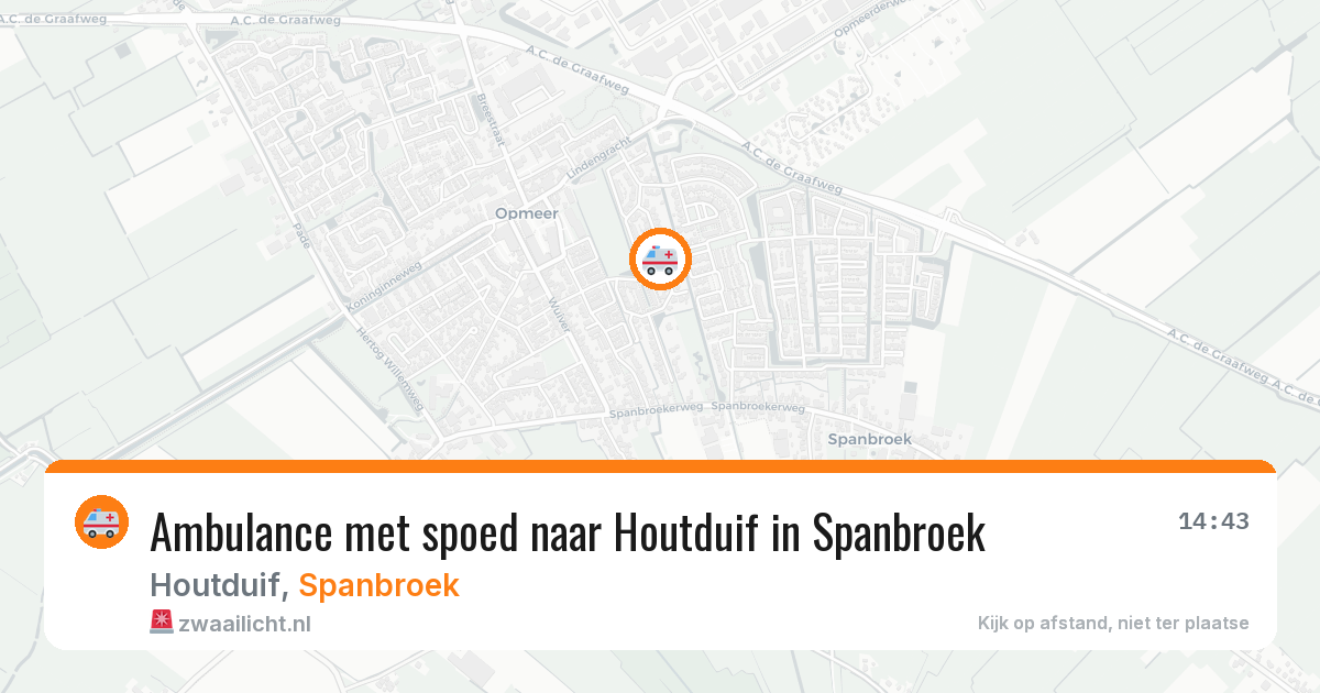 Ambulance met spoed naar Houtduif in Spanbroek — 27 mei 2026