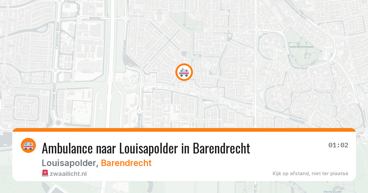 Ambulance naar Louisapolder in Barendrecht — 1 jul 2026