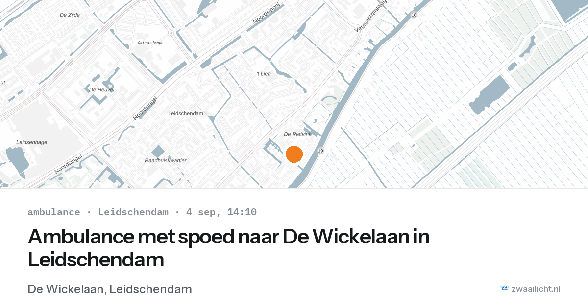 Ambulance met spoed naar De Wickelaan in Leidschendam — 4 sep 2026