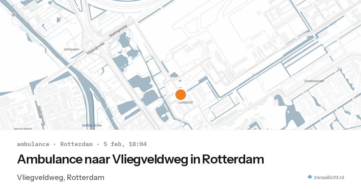 Ambulance naar Vliegveldweg in Rotterdam — 5 feb 2026