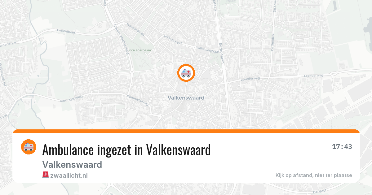 Ambulance ingezet in Valkenswaard — 29 jan 2026