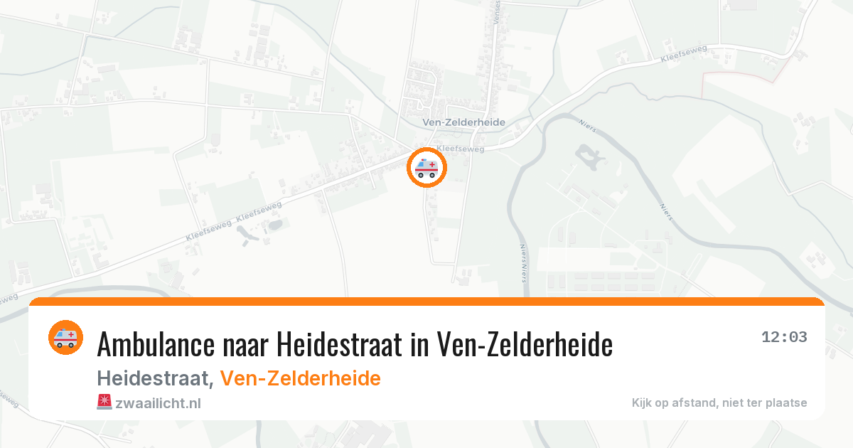 Ambulance naar Heidestraat in Ven-Zelderheide — 26 mei 2026