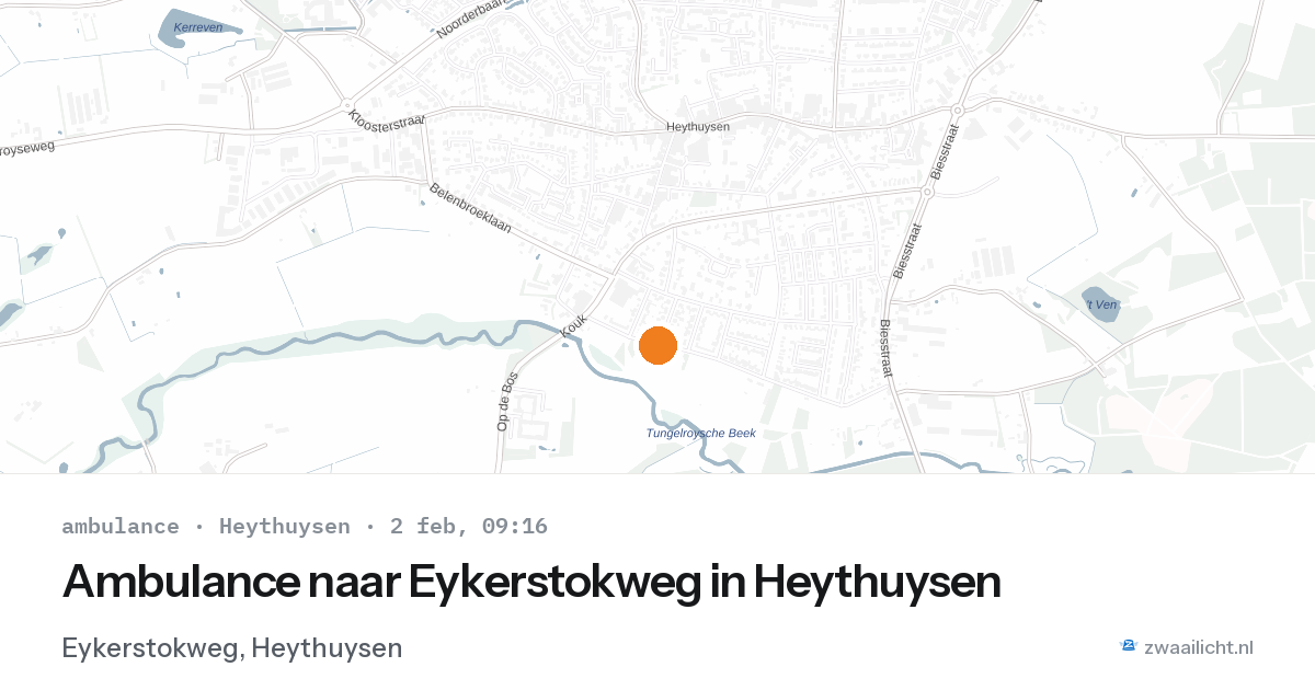 Ambulance naar Eykerstokweg in Heythuysen — 2 feb 2026