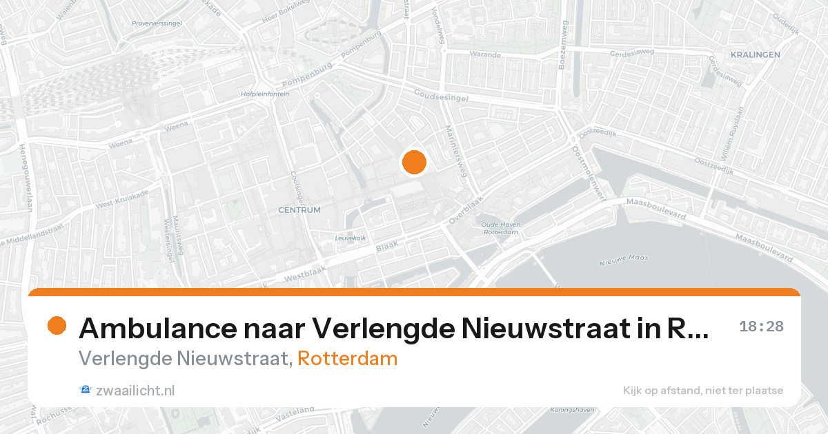 Ambulance naar Verlengde Nieuwstraat in Rotterdam — 18 aug 2026