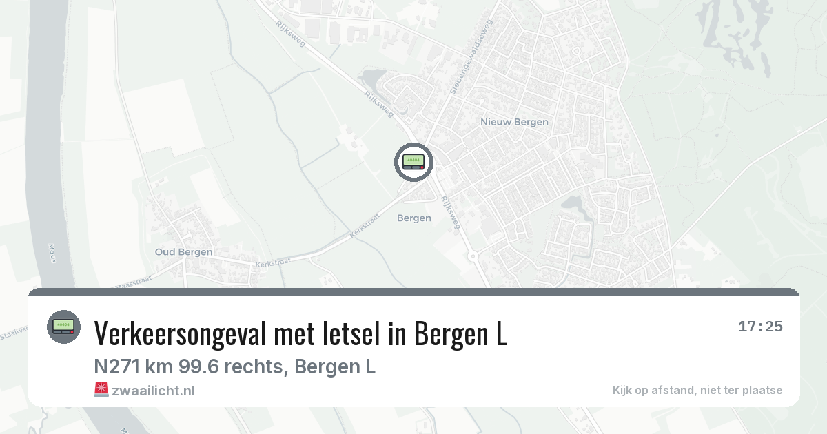 Verkeersongeval met letsel in Bergen L — 5 mei 2026
