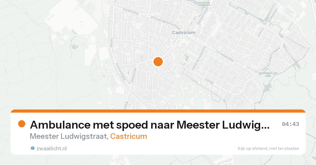 Ambulance met spoed naar Meester Ludwigstraat in Castricum — 21 mei 2026