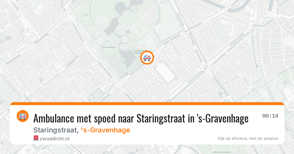 Ambulance met spoed naar Staringstraat in 's-Gravenhage — 8 mei 2026