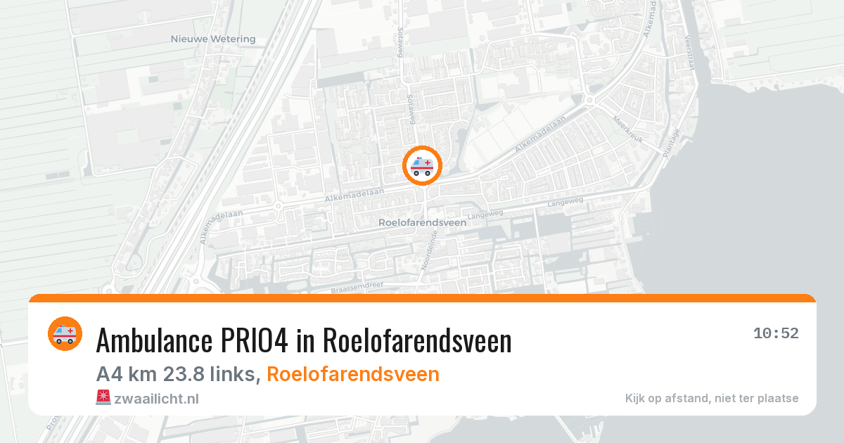 Ambulance PRIO4 in Roelofarendsveen — 10 mrt 2026 | 🚨 Zwaailicht.nl