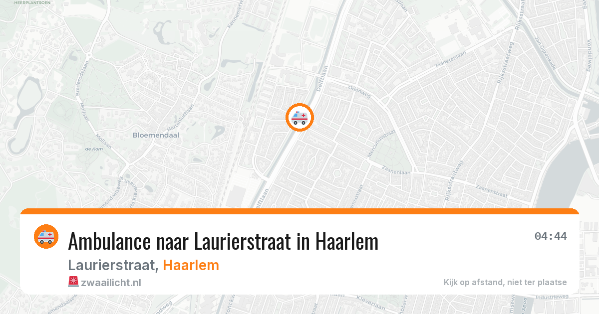 Ambulance naar Laurierstraat in Haarlem — 30 jul 2026