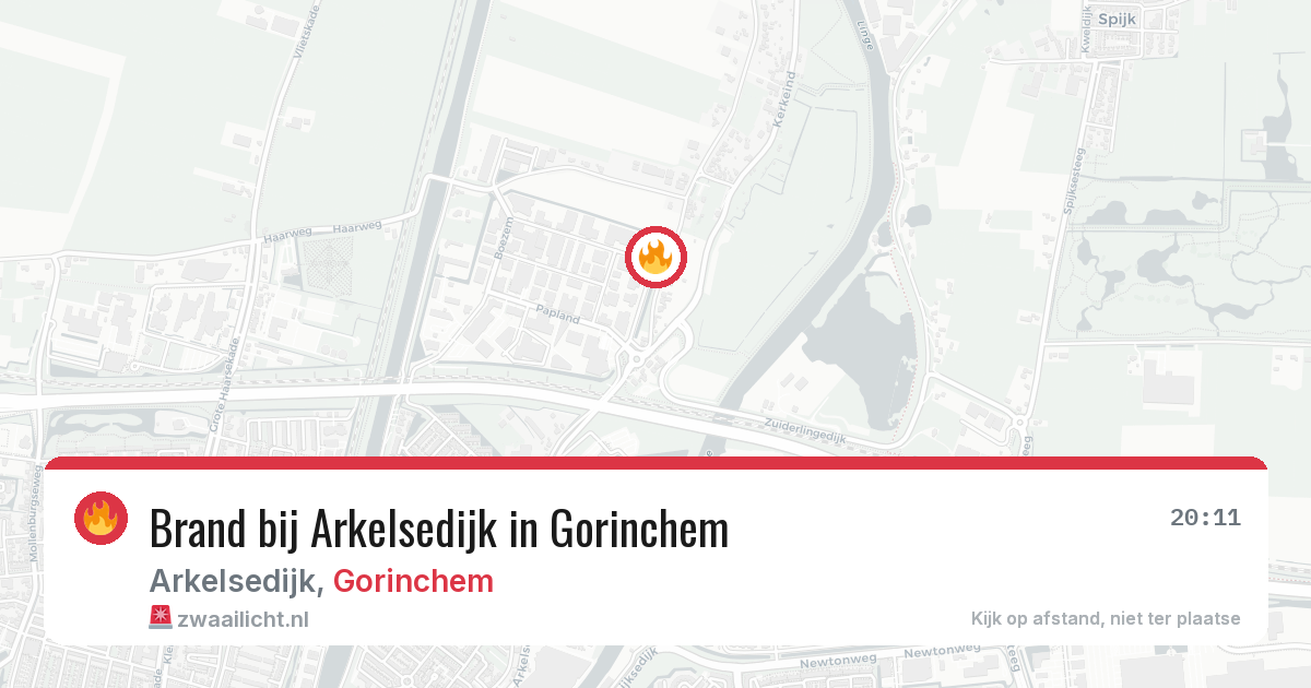 Brand bij Arkelsedijk in Gorinchem — 12 jun 2026