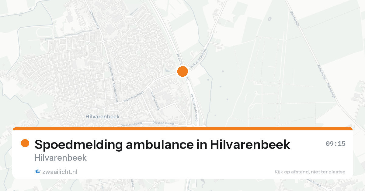 Spoedmelding ambulance in Hilvarenbeek — 31 jan 2026