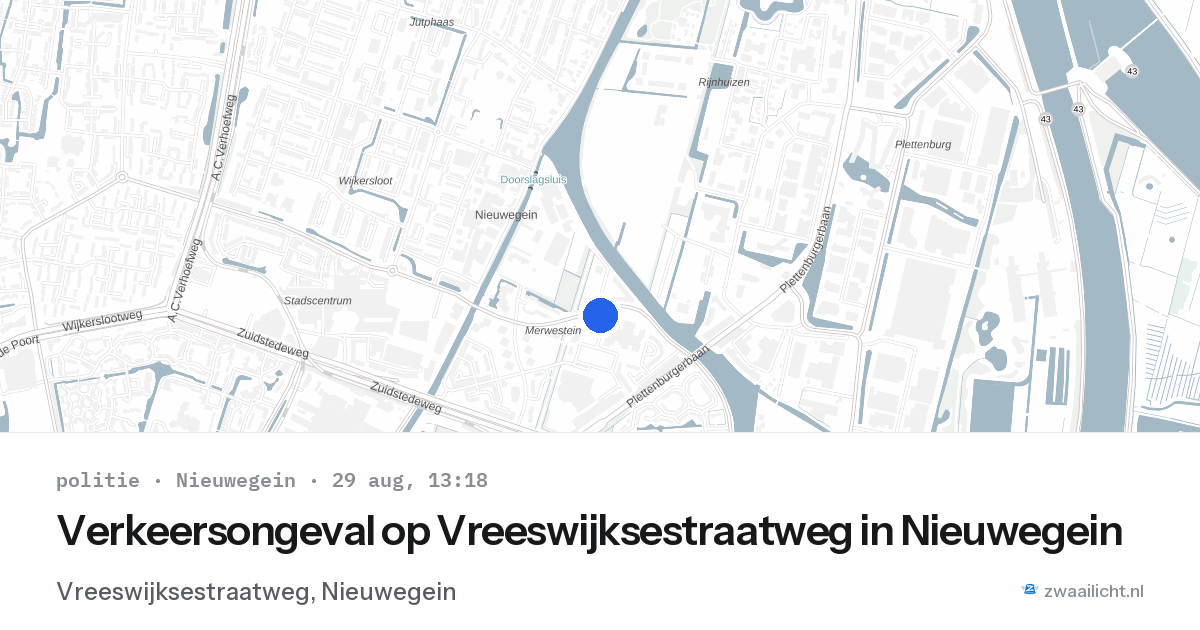 Verkeersongeval op Vreeswijksestraatweg in Nieuwegein — 29 aug 2026
