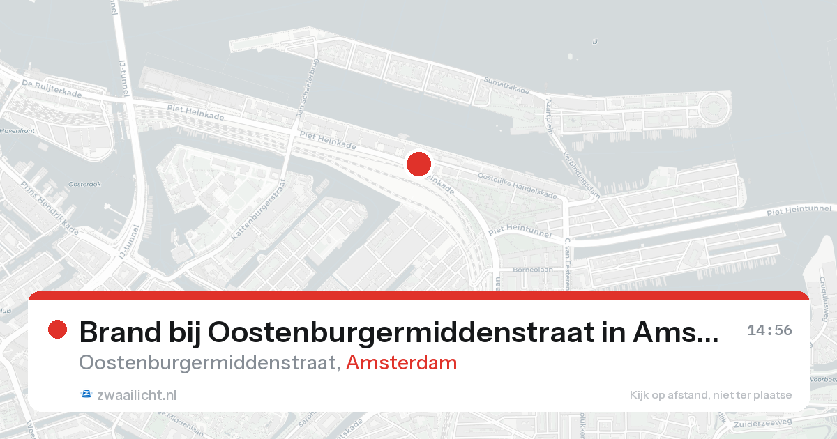 Brand bij Oostenburgermiddenstraat in Amsterdam — 24 mei 2026