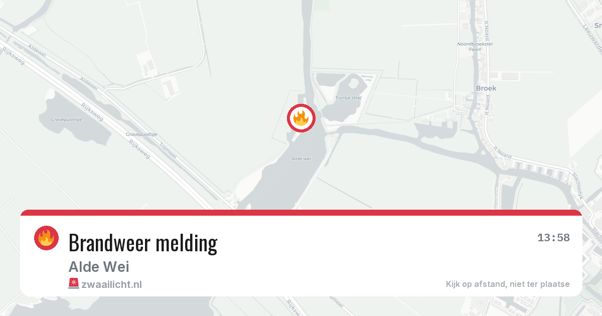 Brandweer melding — 21 jun 2026