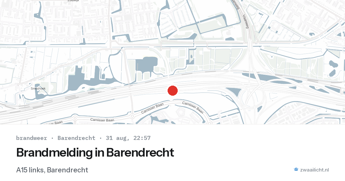 Brandmelding in Barendrecht — 31 aug 2026