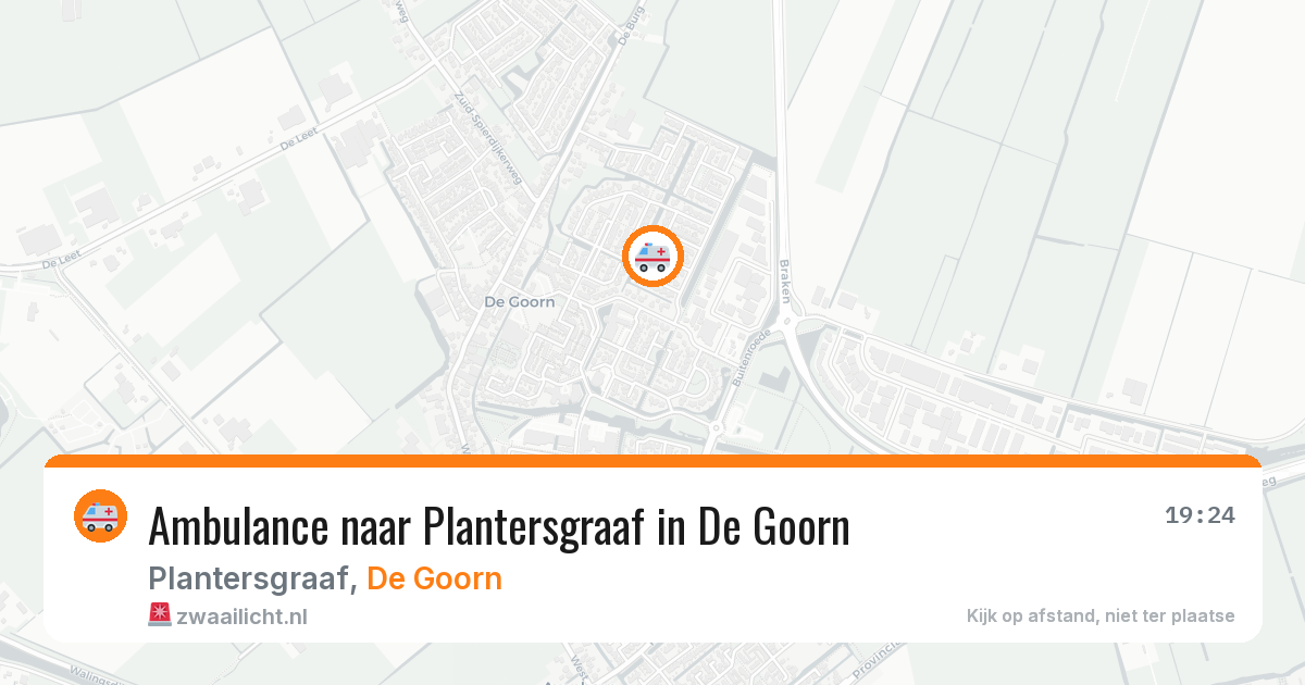 Ambulance naar Plantersgraaf in De Goorn — 6 jul 2026