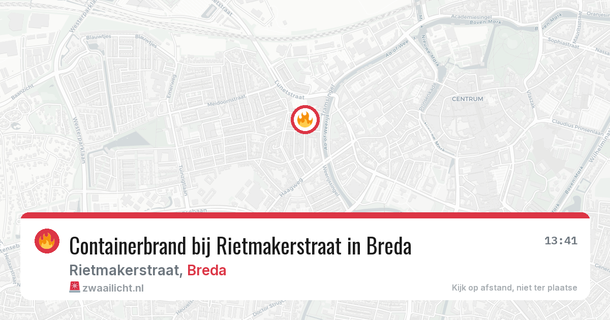 Containerbrand bij Rietmakerstraat in Breda — 19 jun 2026
