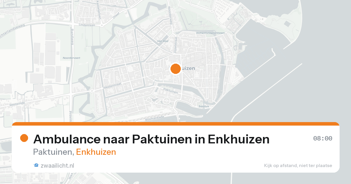 Ambulance naar Paktuinen in Enkhuizen — 21 aug 2026