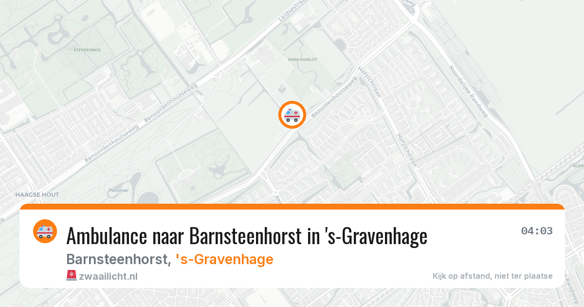 Ambulance naar Barnsteenhorst in 's-Gravenhage — 13 apr 2026