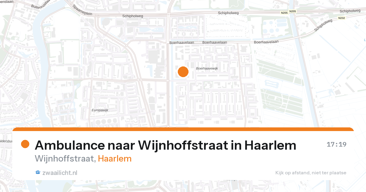 Ambulance naar Wijnhoffstraat in Haarlem — 27 aug 2026