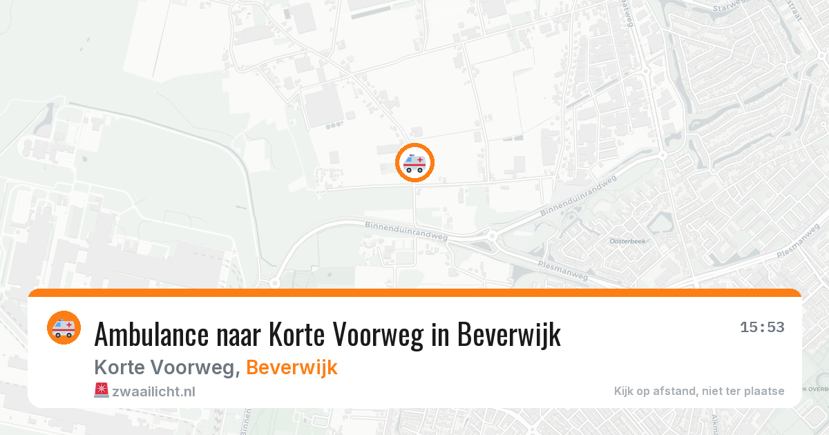 Ambulance naar Korte Voorweg in Beverwijk — 26 mei 2026