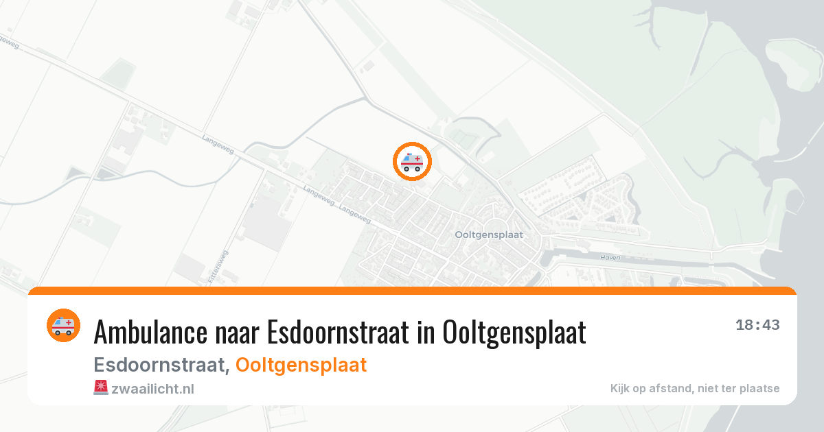 Ambulance naar Esdoornstraat in Ooltgensplaat — 13 aug 2026
