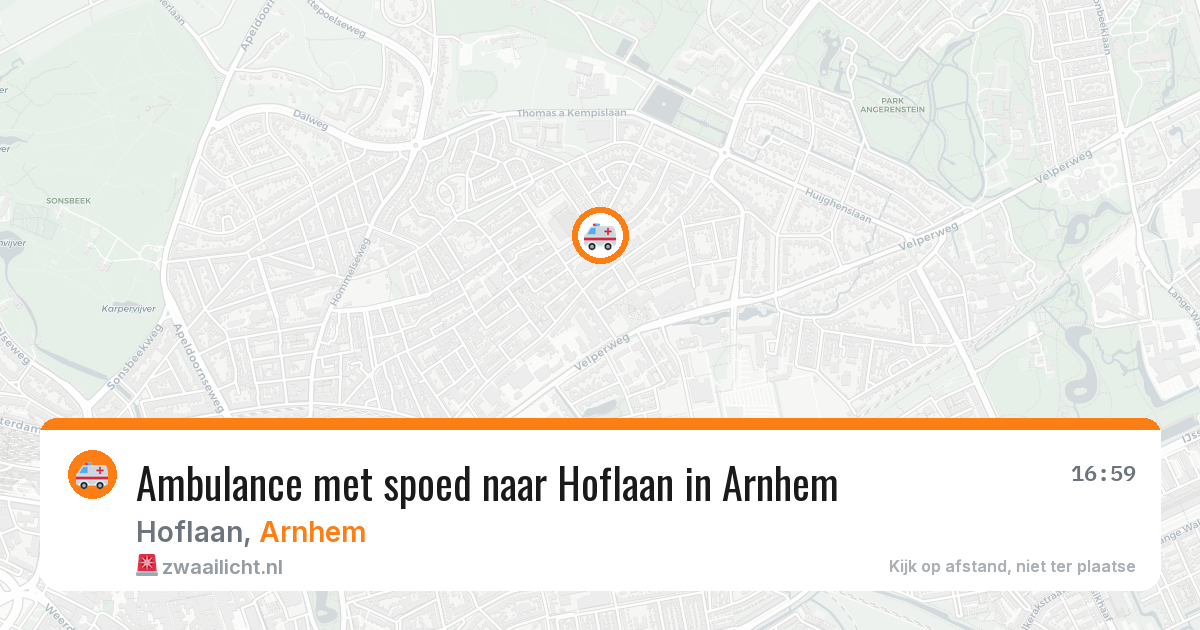 Ambulance met spoed naar Hoflaan in Arnhem — 12 aug 2026