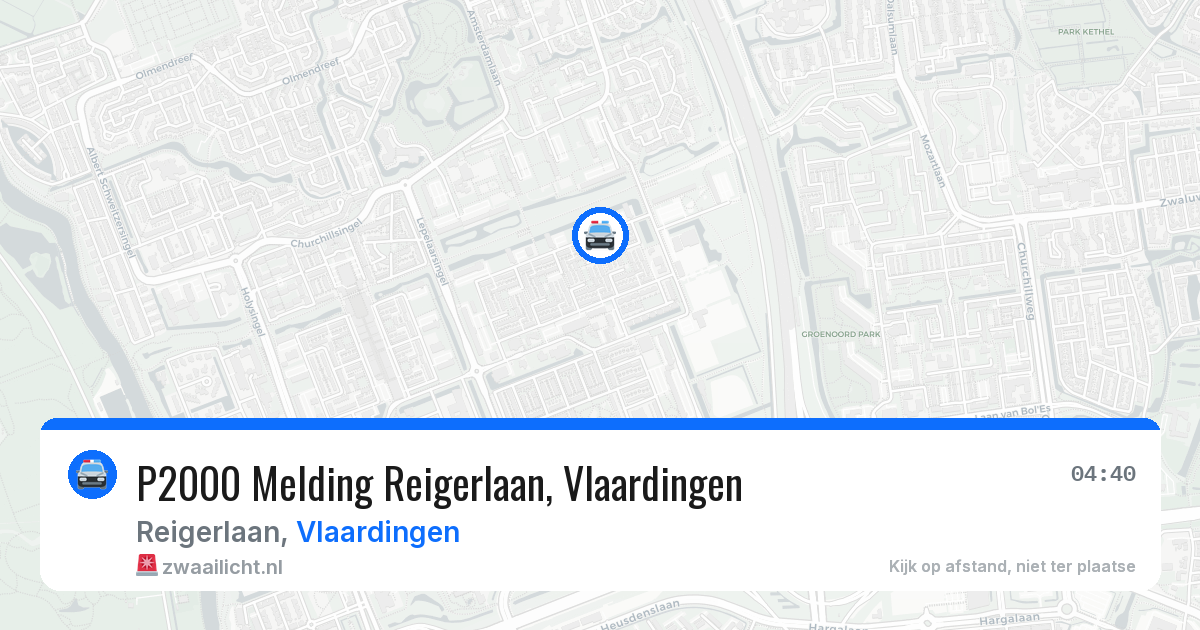P2000 Melding Reigerlaan, Vlaardingen — 6 jun 2026