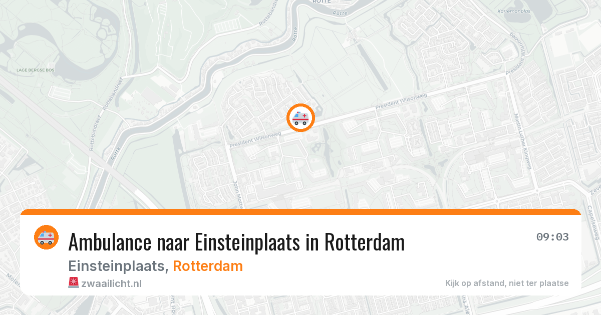 Ambulance naar Einsteinplaats in Rotterdam — 18 feb 2026