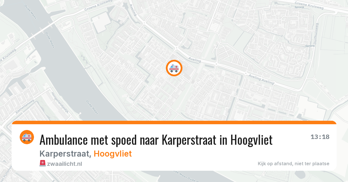 Ambulance met spoed naar Karperstraat in Hoogvliet — 20 apr 2026