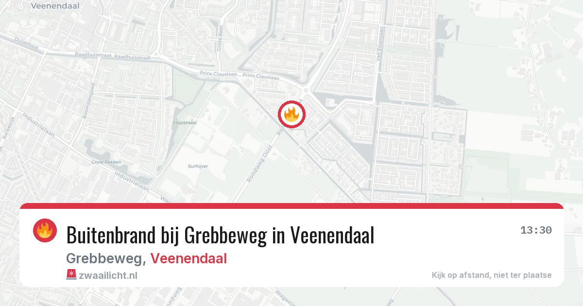 Buitenbrand bij Grebbeweg in Veenendaal — 3 jul 2026