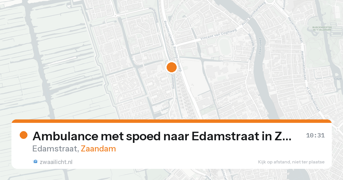 Ambulance met spoed naar Edamstraat in Zaandam — 26 mei 2026