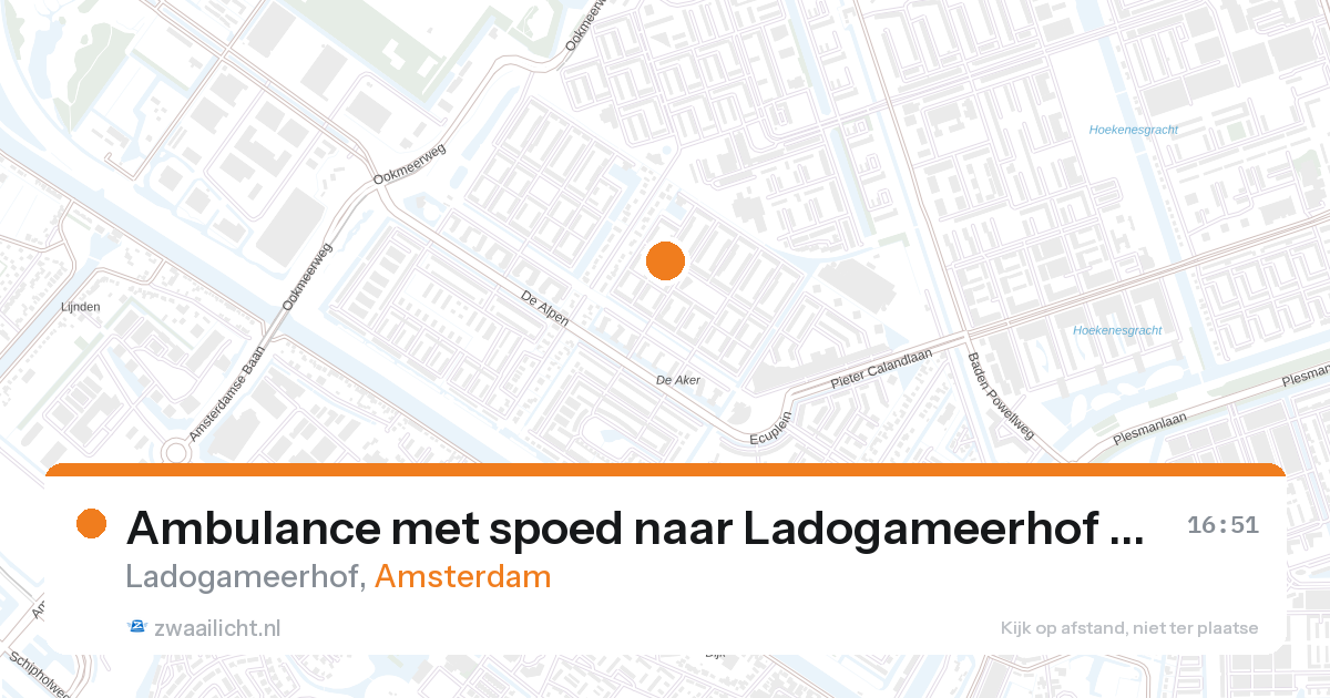 Ambulance met spoed naar Ladogameerhof in Amsterdam — 27 aug 2026