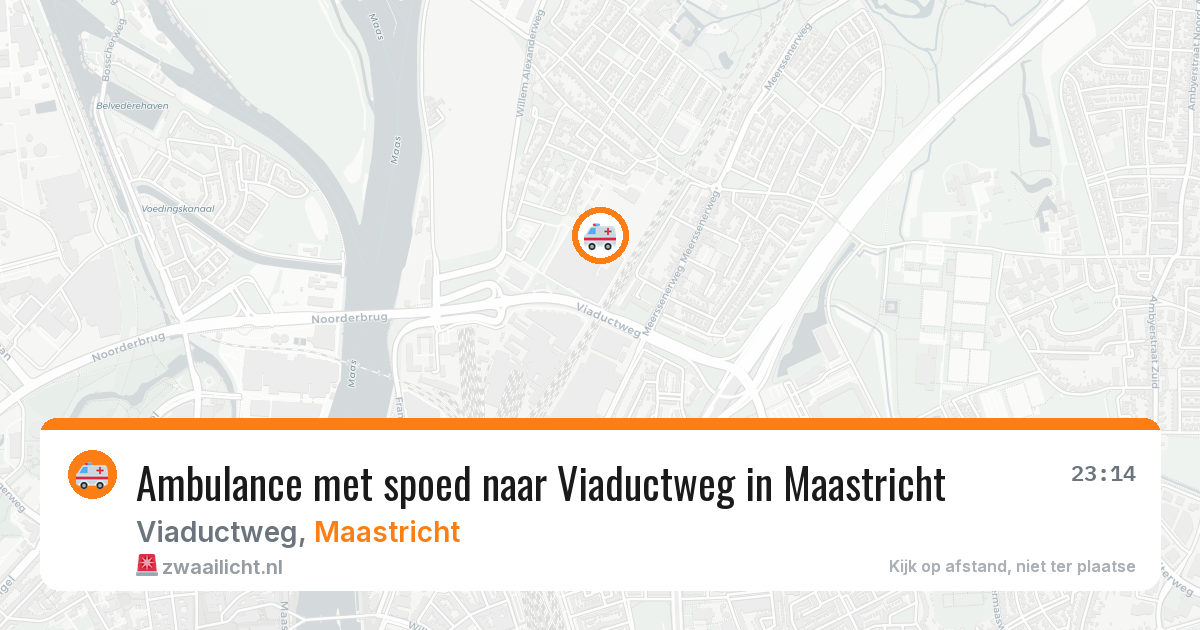 Ambulance met spoed naar Viaductweg in Maastricht — 8 aug 2026
