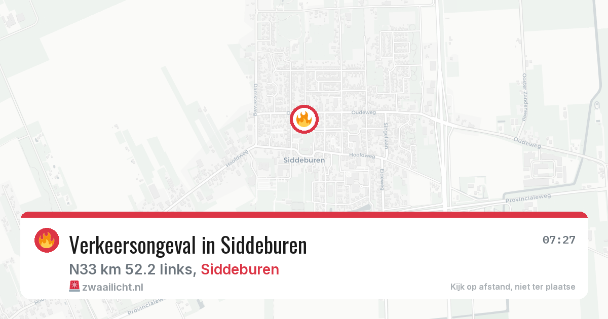 Verkeersongeval in Siddeburen — 17 jun 2026