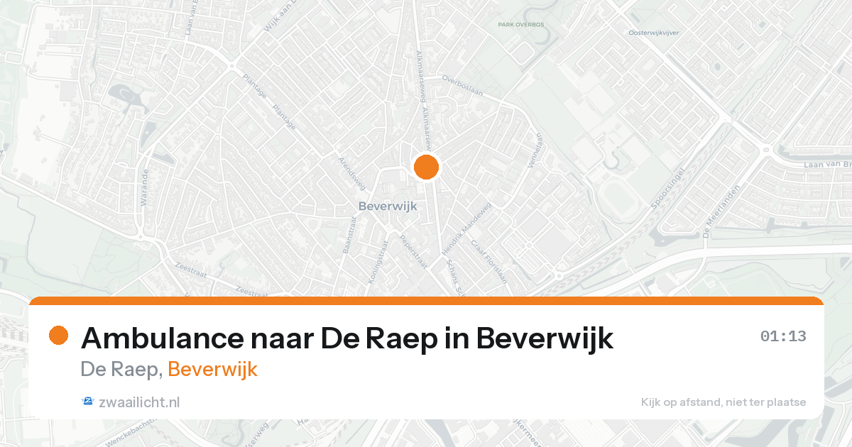 Ambulance naar De Raep in Beverwijk — 18 aug 2026