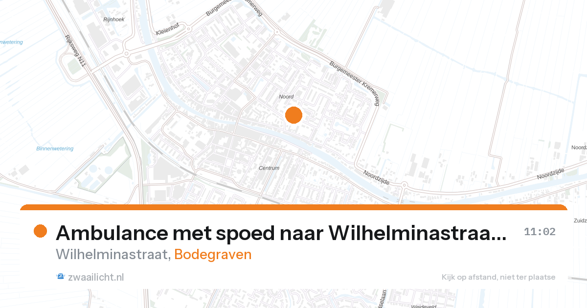 Ambulance met spoed naar Wilhelminastraat in Bodegraven — 20 feb 2026