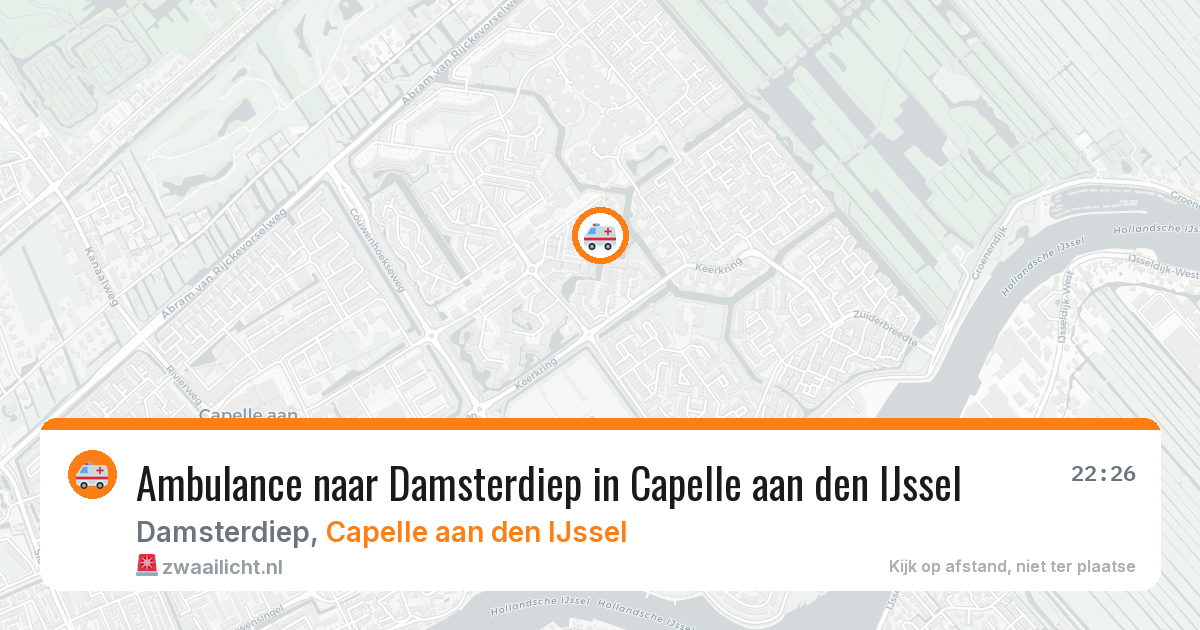 Ambulance naar Damsterdiep in Capelle aan den IJssel — 22 mei 2026