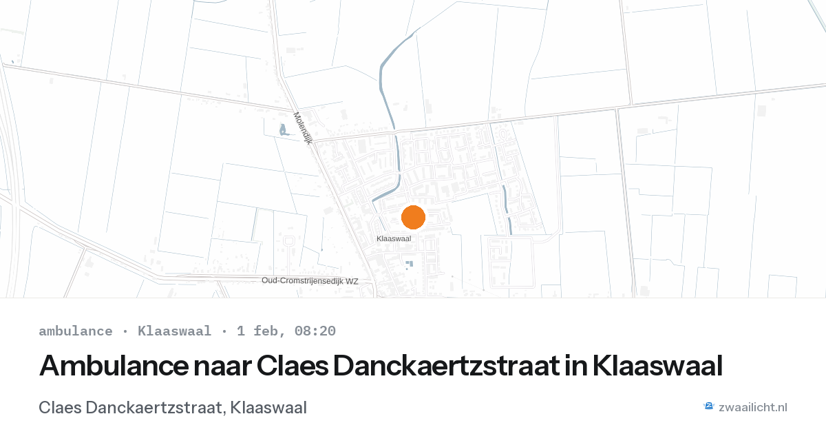 Ambulance naar Claes Danckaertzstraat in Klaaswaal — 1 feb 2026