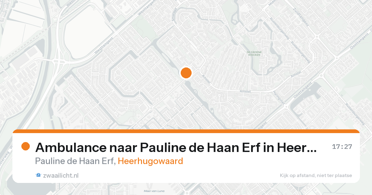Ambulance naar Pauline de Haan Erf in Heerhugowaard — 21 aug 2026