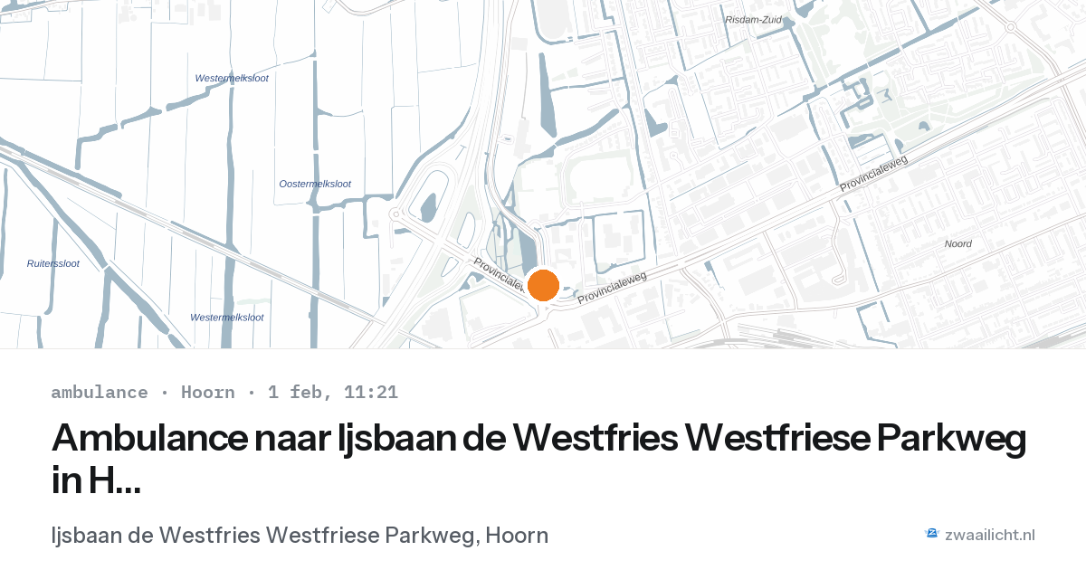 Ambulance naar Ijsbaan de Westfries Westfriese Parkweg in Hoorn — 1 feb 2026