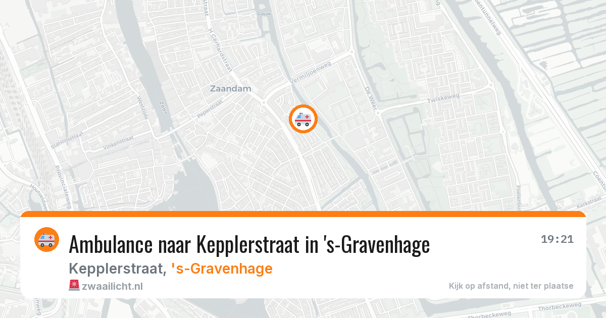 Ambulance naar Kepplerstraat in 's-Gravenhage — 22 mrt 2026