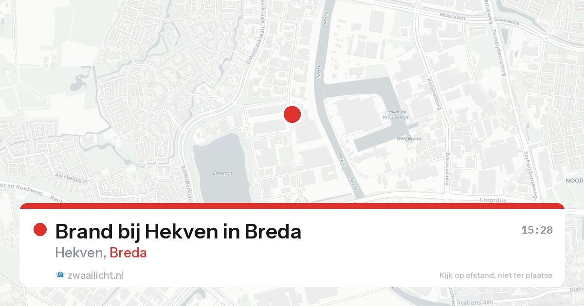 Brand bij Hekven in Breda — 24 aug 2026