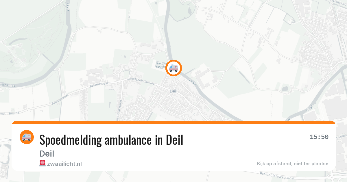 Spoedmelding ambulance in Deil — 26 apr 2026