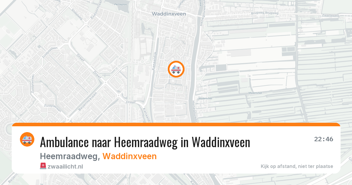 Ambulance naar Heemraadweg in Waddinxveen — 26 mei 2026