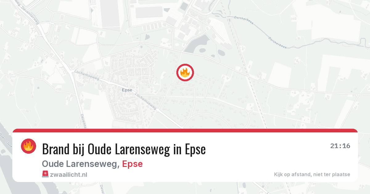 Brand bij Oude Larenseweg in Epse — 26 jun 2026