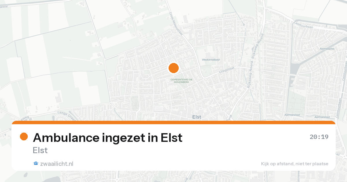 Ambulance ingezet in Elst — 15 aug 2026