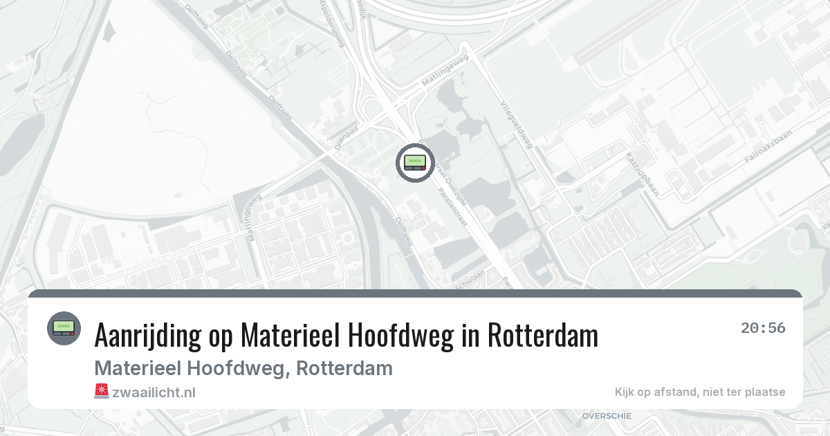 Aanrijding op Materieel Hoofdweg in Rotterdam — 8 feb 2026